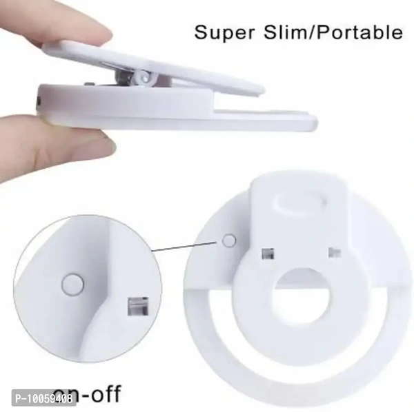 New Fit Design Mini Selfie Right Light Enhancing Photography Portable Battery Camera Phone Photography 3 Level Selfie Led Flash Light For All Smartphone Ring Flash&Nbsp
