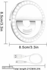 New Fit Design Mini Selfie Right Light Enhancing Photography Portable Battery Camera Phone Photography 3 Level Selfie Led Flash Light For All Smartphone Ring Flash&Nbsp