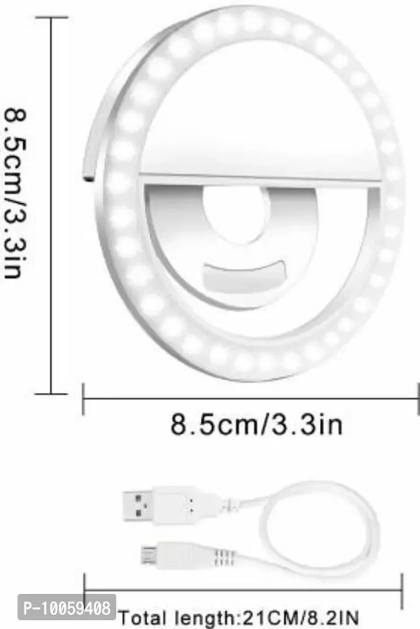 New Fit Design Mini Selfie Right Light Enhancing Photography Portable Battery Camera Phone Photography 3 Level Selfie Led Flash Light For All Smartphone Ring Flash&Nbsp