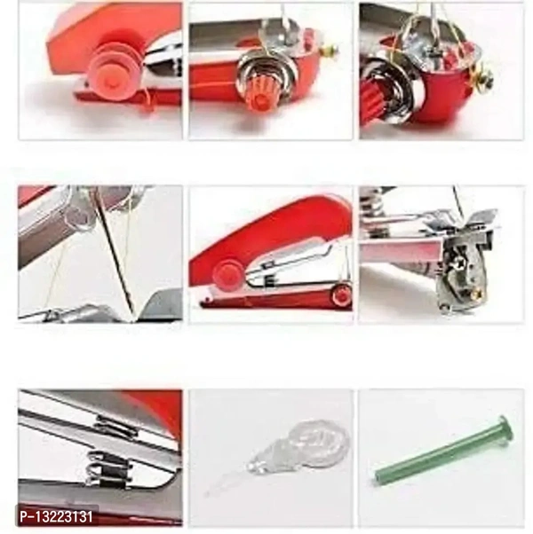 Mini Manual Stapler Style Hand Sewing Machine Craft, Clothes Stitch Handheld Cordless , Travel Use C 