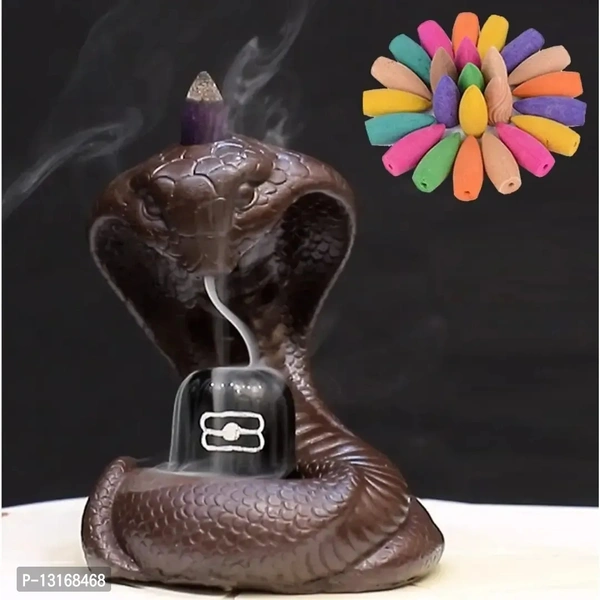 Snake Smoke Fountain Incence Holder Dhoop Fountain With 10 Free Backflow Cones