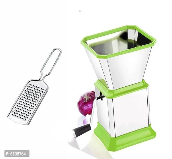 SS Chilly Cutter /Fruit Cutter With Cheese Grater(Set Of Two) 