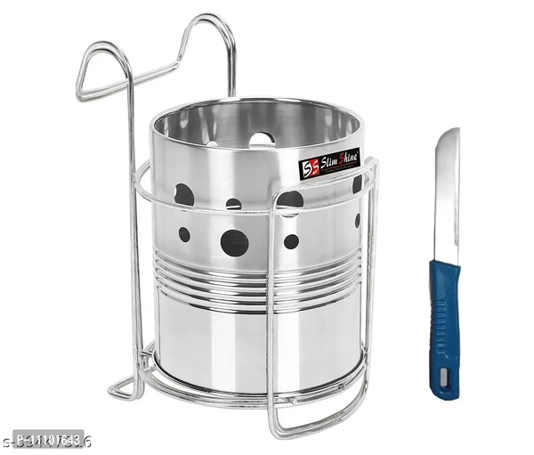 Stainless Steel Cutlery Holder And Knife (Set Of 2pcs)
