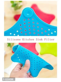 Eco-friendly Silicone Kitchen Sink Water Filter Five -pointed Star Under Sink Water Filter Hair Bathroom Sink Filter 