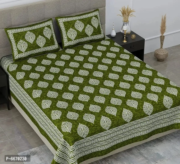 Beautiful Cotton Queen Size Badsheet With Two Pillow Covers 