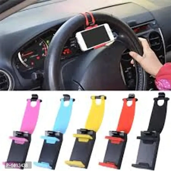 Steering Holder Smart Phone Compatible Steering Mobile Holder Stand Car Steering Stand Mobile Phone Holder Stand Car Stand 