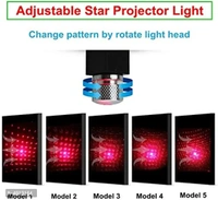 Auto Roof Star Projector Light , USB Portable Adjustable Flexible interior Car Night Lamp Dacaratio With Romantic Galaxy Atmosphere Fit Car, Ceiling Badroom, Party 