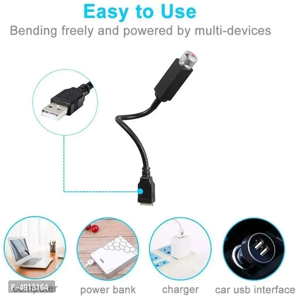Auto Roof Star Projector Light , USB Portable Adjustable Flexible interior Car Night Lamp Dacaratio With Romantic Galaxy Atmosphere Fit Car, Ceiling Badroom, Party 
