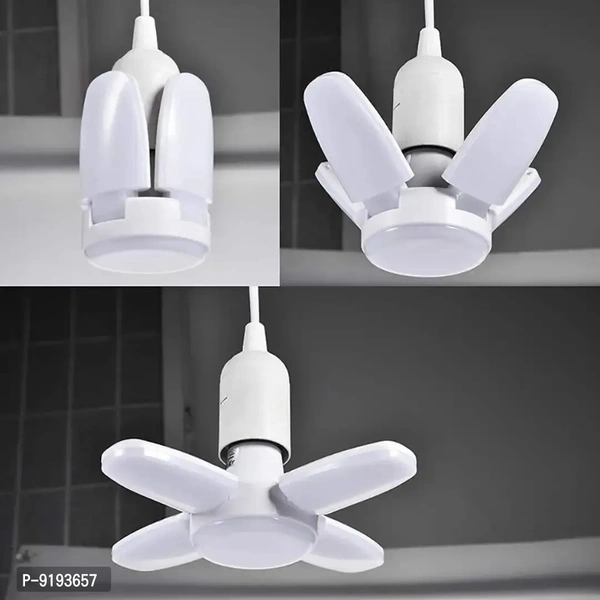 Rsct Led Bulb Lamp B22 Foldable Light 25w 4 Leaf Fan Bright With Adjustable Home Smart Bulb 