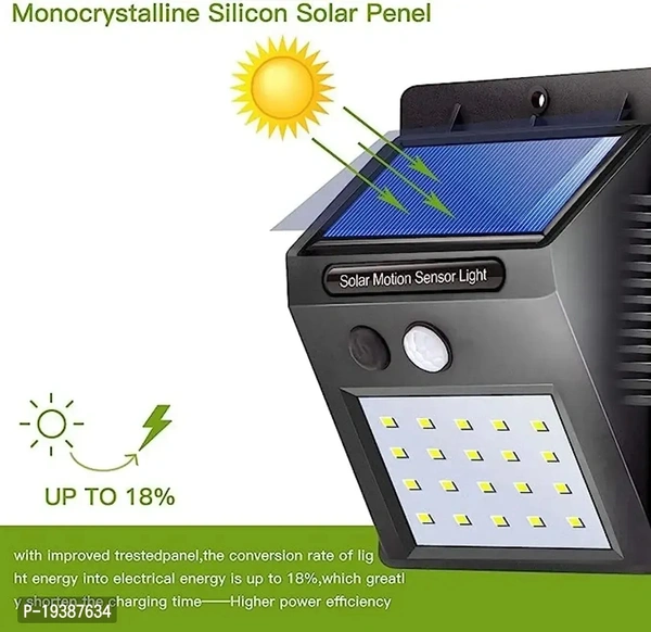 Daybetter 20 Led Solar Wall Lamp Outdoor Waterproof Motion Sensor Lights Garden Yard Garage Led Energy Saving Solar Light Motion Sensor Light (Pack Of1)