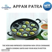 Non-stick 12 Cavity Grill Appam Patra/Paniyarakkal With Stainless Steel Lid
