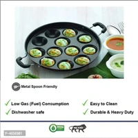 Non-stick 12 Cavity Grill Appam Patra/Paniyarakkal With Stainless Steel Lid