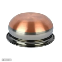 Stainless Steel Copper Base Serving Bowls Handi Set Of 5 Pieces With Lids,Handi Set With Lid /Serving Bowl Set/Cookware Set/Sauce Pot/ And Handis (500 Ml,750ml,1000ml,1500,Ml,2000ml,5piece Handi 5