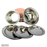 Stainless Steel Copper Base Serving Bowls Handi Set Of 5 Pieces With Lids,Handi Set With Lid /Serving Bowl Set/Cookware Set/Sauce Pot/ And Handis (500 Ml,750ml,1000ml,1500,Ml,2000ml,5piece Handi 5