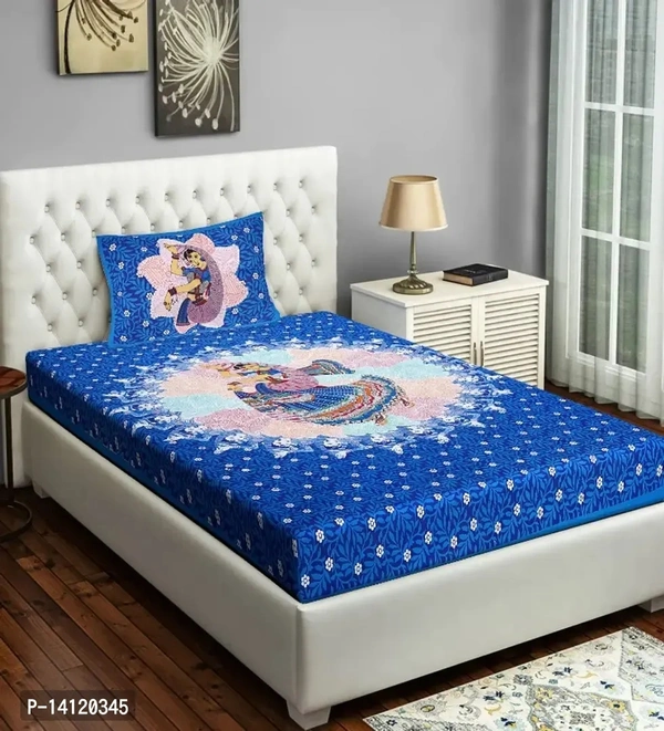 Fancy Cotton Single Badsheets With 1 Pillow Cover 