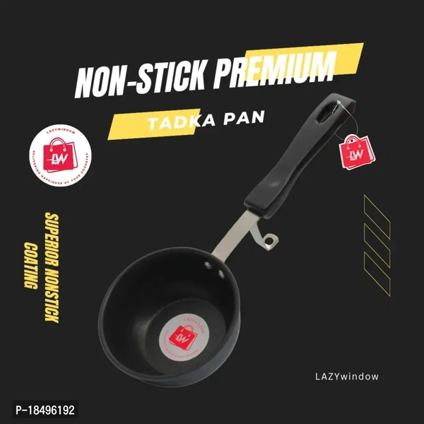 Premium Quality Nonstick Cookware Combo Tadka , Souce Pan Black 