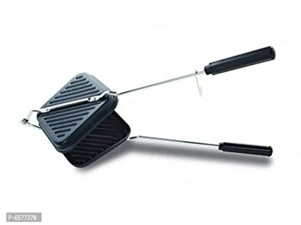 Grill And Toast Sandwich Maker With Non-stick Cookware ,1pc, Black .