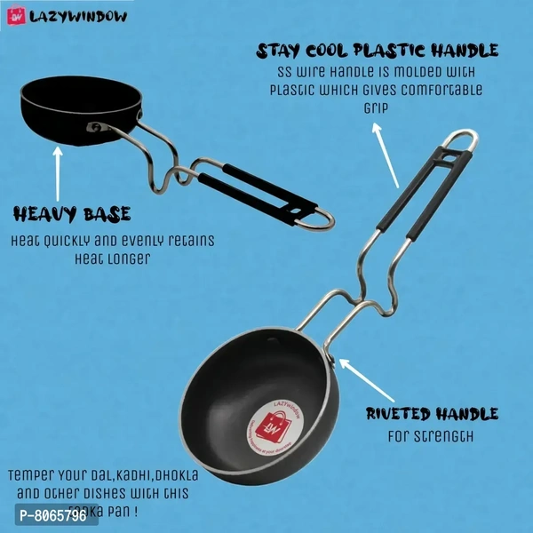 Essential Iron Tadka Pan/Fry Pan With Steel Handle For Kitchen 12cm Diameter 