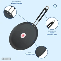 Induction Base Flat Tawa With Insulated Handle (24cm)