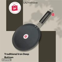 Induction Base Flat Tawa With Insulated Handle (24cm)