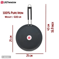 Induction Base Flat Tawa With Insulated Handle (24cm)