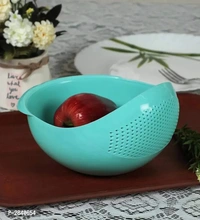 Wash Rice Rinse Fruit Vegetable Basin Stainer Sieve Bowel (1piece)