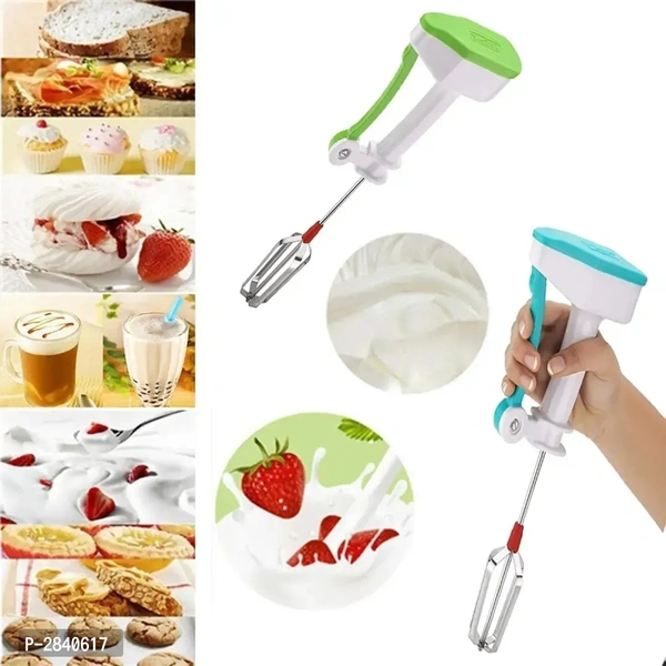 Power Free Stainless Steel Hand Mixer Blender (Assorted)-2pieces