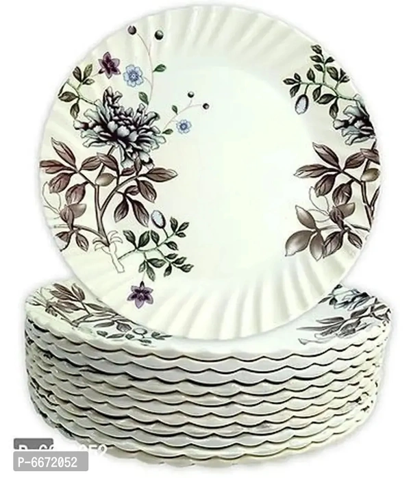 Trendy Printed Design Plates( 12 Piece)