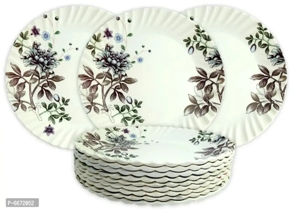 Trendy Printed Design Plates( 12 Piece)