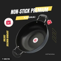 Classy Window Premium Quality Hard Anodized Nonstick Kadhai ,26 Cm, 3L Black 