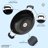 Classy Window Premium Quality Hard Anodized Nonstick Kadhai ,26 Cm, 3L Black 