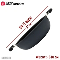 Classy Window Premium Quality Hard Anodized Nonstick Kadhai ,26 Cm, 3L Black 