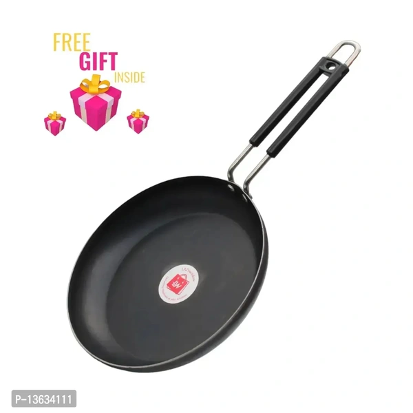 Fry Fan 100% Pure Iron With Grip Type ( Induction And LPG Gas Both Suitable )Dia 20cm+Surprise Gift 