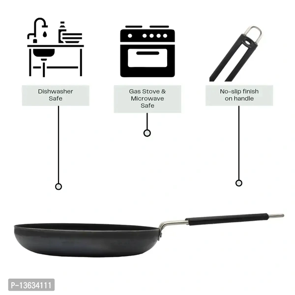 Fry Fan 100% Pure Iron With Grip Type ( Induction And LPG Gas Both Suitable )Dia 20cm+Surprise Gift 
