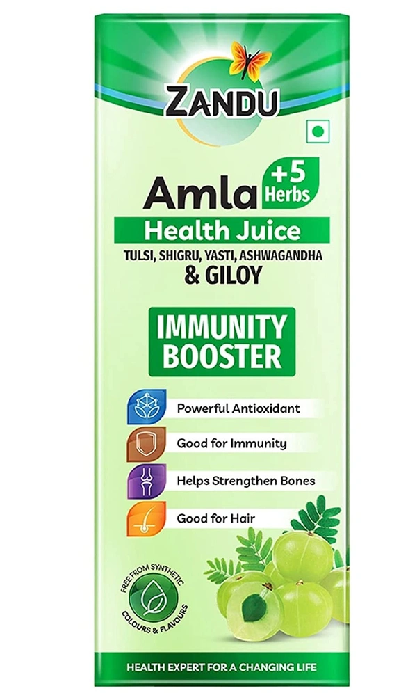 Zandu Amla + 5 Herbs Health Juice  - 1Ltr