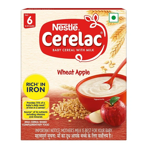 Nestle Cerelac Wheat Apple – From 6 Months - 300gm