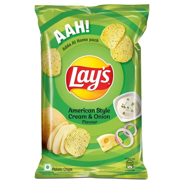 Lays Lay's American Style Cream & Onion Potato Chips B2C - 50gm