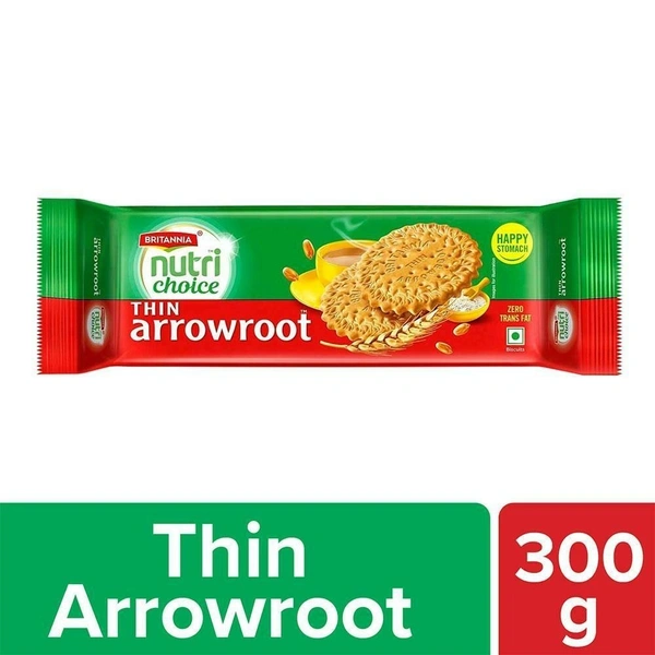 Britannia NutriChoice Thin Arrowroot Biscuits B2C - 300gm
