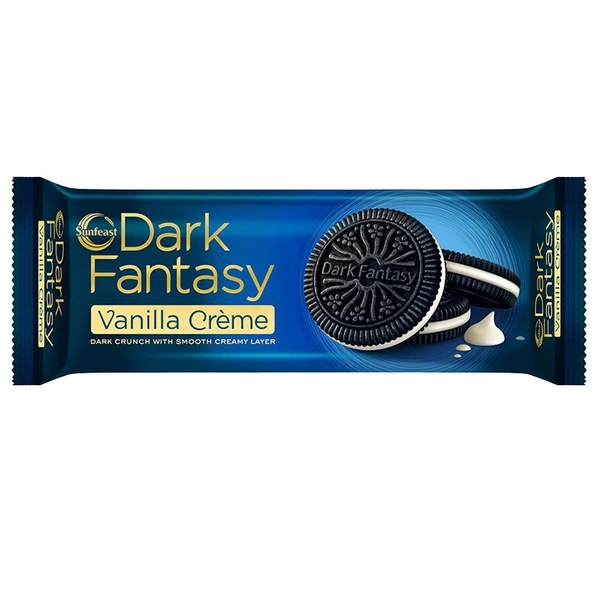Sunfeast Dark Fantasy Vanilla Creme Biscuits B2C - 100gm