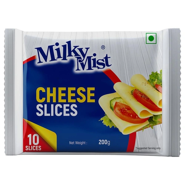 Milky Mist Cheese Slices B2C - 200 g (Pack of 10)