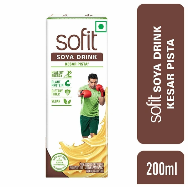 Sofit Kesar Pista Flavoured Soya Drink B2C - 200ml