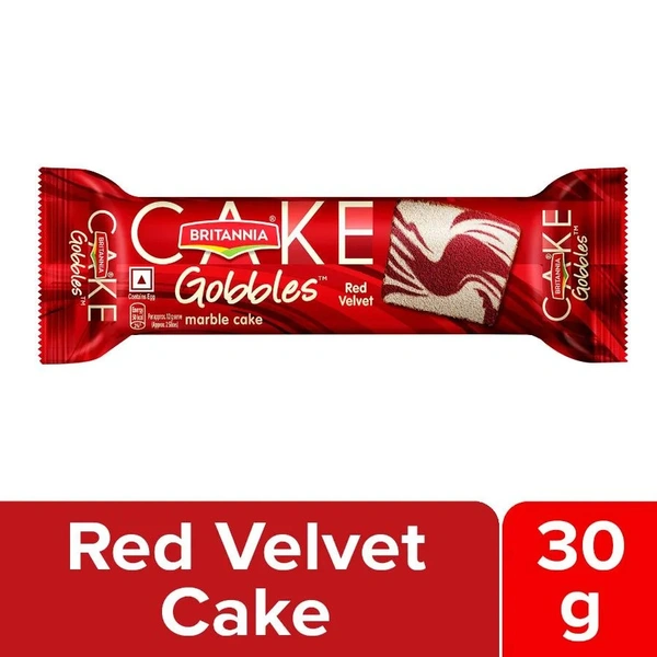 Britannia Gobbles Marble Cake - Red Velvet B2B - 110gm