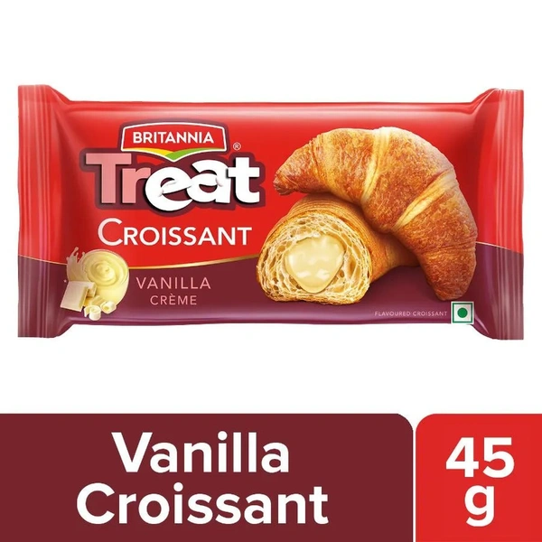 Britannia Treat Croissant - Vanilla Creme Filling B2C - 45gm
