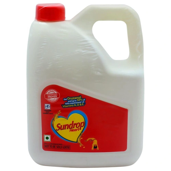 Sundrop Heart Blended Edible Vegetable Oil B2C - 3Ltr