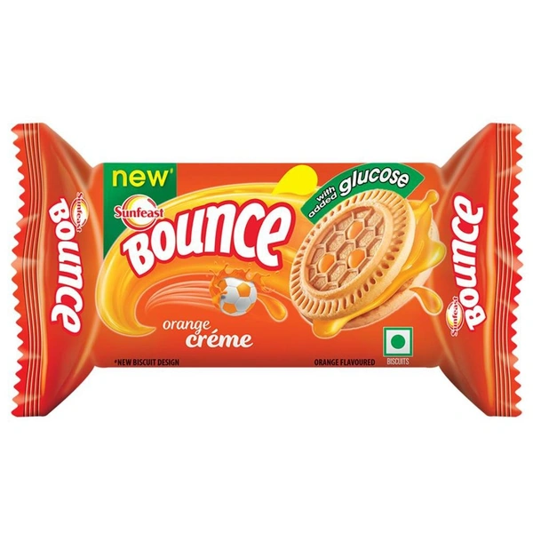 Sunfeast Bounce Tangy Orange Cream Biscuits B2C - 64gm