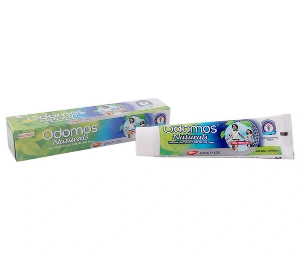 Odomos Naturals Non-sticky Mosquito Repellent Cream with Aloe Vera + Citronella B2C - 50gm