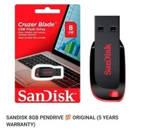 SanDisk Pendrive 8 GB Pen Drive  (Black)