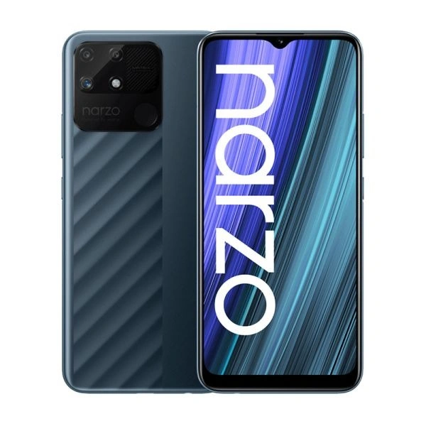 realme narzo 50A (Oxygen Blue , 4GB RAM + 64 GB Storage) Helio G85 Processor | 50MP AI Triple Camera | 6000 mAh Battery - WHITE