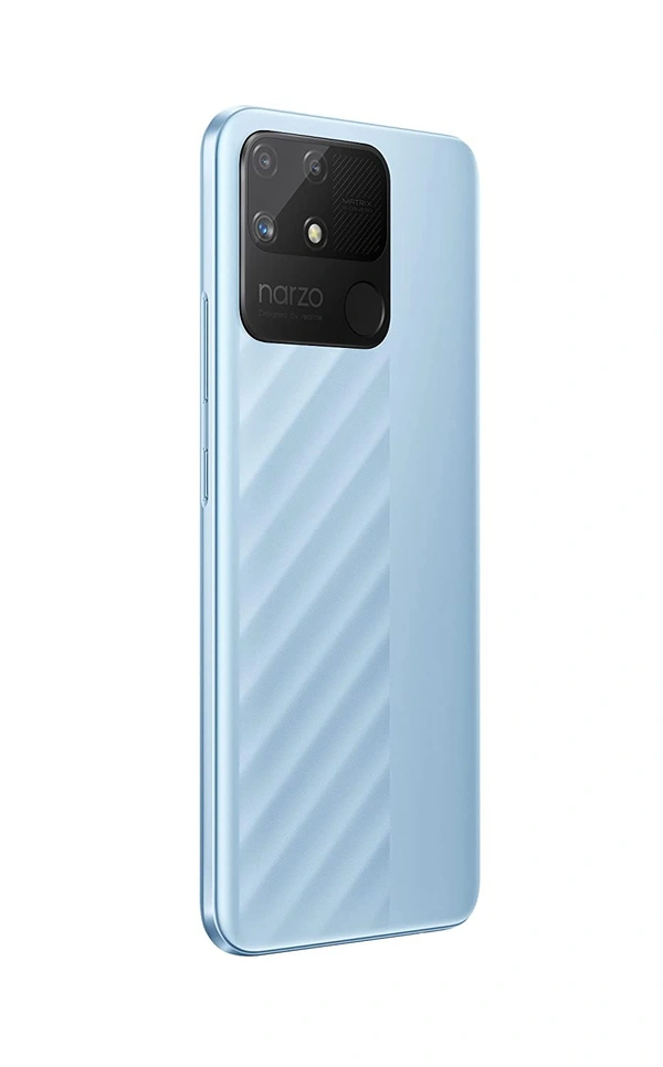 realme narzo 50A (Oxygen Blue , 4GB RAM + 64 GB Storage) Helio G85 Processor | 50MP AI Triple Camera | 6000 mAh Battery - WHITE