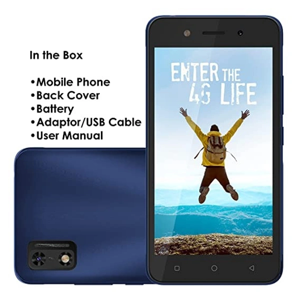 itel A23 Pro_Open Version (5'' FWVGA Bright Display | 8GB+1GB Memory | Smart Face Unlock | 2400mAh Battery | 2MP Rear Camera | Selfie Camera)_Sapphire Blue FAST JIO SIM  